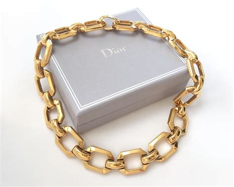 dior chain necklace|vintage dior necklace.